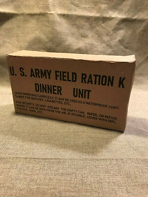 #ad WWII US Army Marine Corps K Ration early war Dinner box $9.99