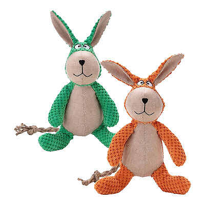 #ad Rabbit Dog Toy Cute Chew Dog Toys Reusable Squeaky Dog Plush Tooth Cleaning Toy $15.99