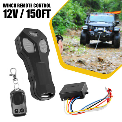 #ad DC12V Wireless Remote Winch Control Kit Switch Handset Car for ATV SUV UTV Truck $16.91