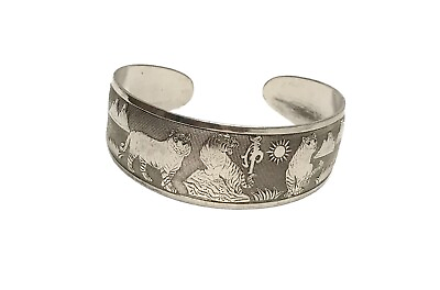 #ad Tibetan Tibet Silver Asian Design Tiger Wide Cuff Bracelet Totem Fashion Ethnic $9.99