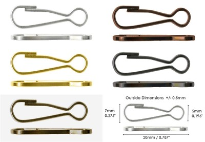 #ad Metal Steel Lanyard HOOKS Spring Snap Style 20mm Long 3 4quot; 5 Colors Qty 12 50 $8.99