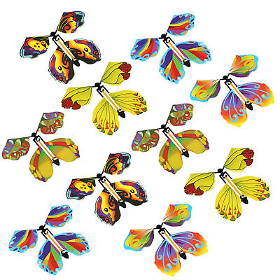 #ad 20PCS Magic Flying Butterfly Flutter Flyers Toys Color Random $15.29