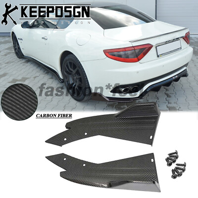 #ad For Maserati Granturismo CARBON FIBER Rear Bumper Lip Diffuser Splitter Body Kit $49.11