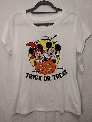 #ad Disney Size XL Womens Juniors Mickey Minnie Mouse Halloween Shirt Top Kmart New $25.00