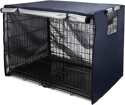 #ad Double Door Dog Crate Cover Wire Dog Cage Cover Waterproof Durable Lightweight 4 $24.99