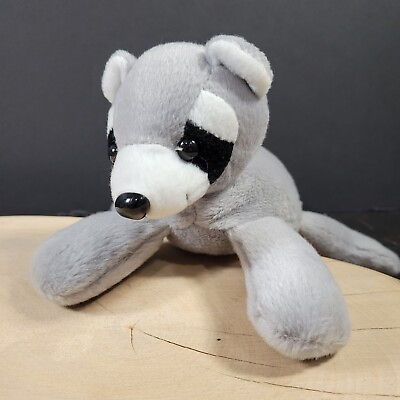 #ad Kuddle Me Toys Raccoon Plush Stuffed Animal Gray Black 6quot; Floppy KellyToy $5.06