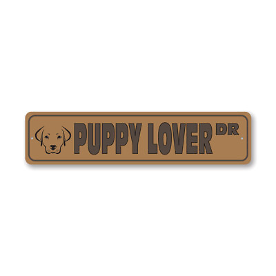 #ad Puppy Street Metal Sign Decor Breed Pet Lover Animal Puppy Canine Doghouse $58.05