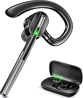 #ad Bluetooth Headset V5.1 Wireless Headset with Battery Display Chargin $56.54