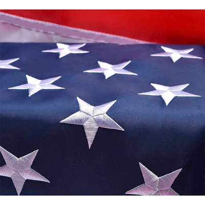 #ad American Flag 3x5 Luxury Embroidered Star Double Sided Heavy Duty Nylon Outdoor $6.59