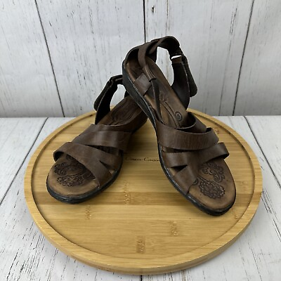 #ad Born Fisherman Leather Sandals Strappy Womens Size 7 Brown $19.99