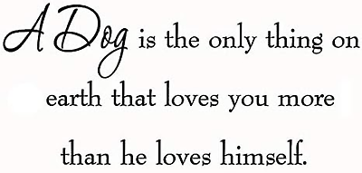 #ad Dog Wall Vinyl Decal a Dog Is the Only Thing on Earth That Loves You More than H $22.99