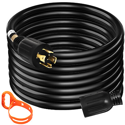 #ad VEVOR 30A 10ft Generator Extension Cord NEMA L14 30 10AWG 4C SJTW Power Cable UL $27.99