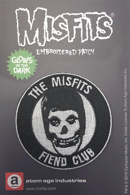 #ad The Misfits Fiend Club Patch NEW Glow in the Dark Embroidered Crimson Ghost Danz $10.00