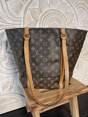 #ad Louis Vuitton Tote Large Brown Canvas Leather ￼ $525.00