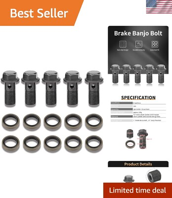 #ad Durable Iron Banjo Fittings Set for Motorcycle Brake Caliper Master Cylinder $19.94