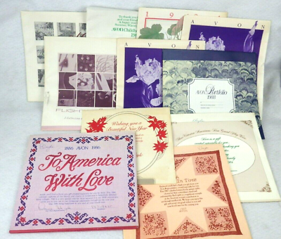 #ad Vintage Avon Calendar Lot 12 Calendars Framable Art Floral Family Americana $16.15
