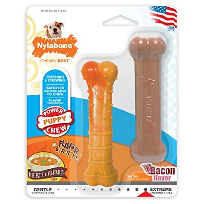 #ad Nylabone Puppy Power Chew Toy Tough and Durable Puppy Chew Toy for Teething... $10.75