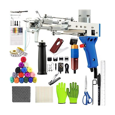 #ad Tufting Gun Starter Kit Rug Maker Machine Kit 2 in 1 Loop Cut Pile Tufting ... $176.26