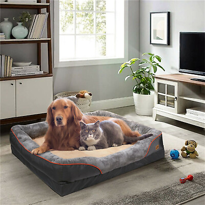 #ad #ad BingoPaw XLL Large Orthopedic Dog Bed Waterproof Sofa Pet Bed Soft Foam Bolster $83.94