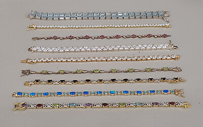 #ad Vintage Modern 925 Sterling Silver Design Fashion Variety Bracelets w Stones $149.59