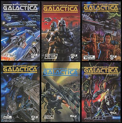 #ad Battlestar Galactica Comic Set 1 2 3 4 5 Lot Variant Realm Cylon Raider Viper $59.00