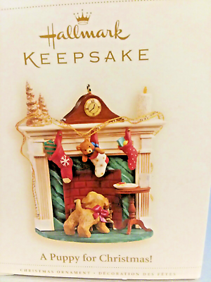 #ad Hallmark Keepsake Ornament A Puppy for Christmas 2006 Fireplace BRAND NEW DV14 $24.99
