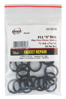 #ad Danco 35728W Durable Rubber #11 Faucet O Ring 3 4 O.D. x 9 16 I.D. in. $9.67
