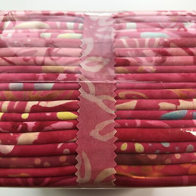 #ad NEW Java Batiks Range of Pinks 20 Batik Fabric Fat Quarters 18quot; x 22quot; FQs $49.99