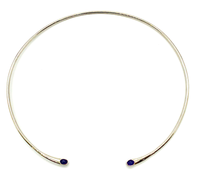 #ad HSN Traveler#x27;s Journey Sterling Amethyst amp; Sodalite Doublet Collar Necklace $139.99