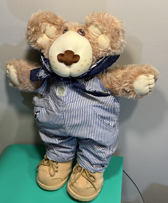 #ad Vintage Furskins Bear Plush Xavier Roberts Overalls 22 inch Dudley With No Hat $18.00