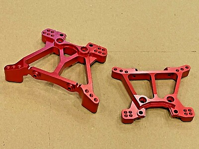 #ad Aluminum Front amp; Rear Shock Tower for Traxxas 1 10 stampede 4x4 VXL Red $26.99