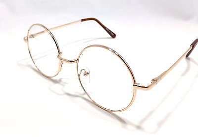 #ad John Lennon Round Retro Metal Frame Clear Lens Eye Glasses Fashion Hippies S M L $9.99