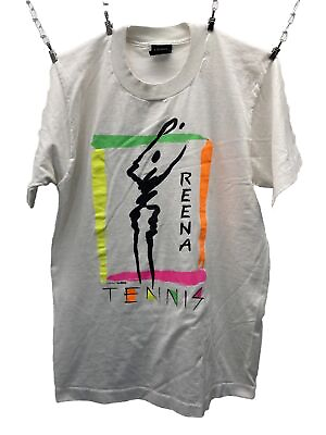 #ad MCMXC The Wildside Men’s Tennis Vintage 1990s White T Shirt Size Small $12.90