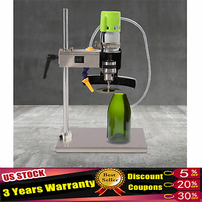 #ad 150w Electric Glass Bottle Cutter Glassware Cutting Machine amp; 3* Saw Blades $58.00
