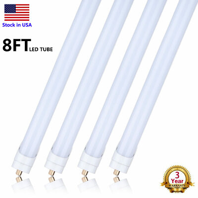#ad 4 100Pack T8 8ft LED Tube Light Single Pin FA8 Fluorescent Replacement Shop Bulb $433.43