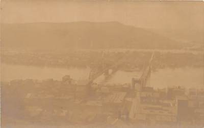 #ad E64 Wheeling West Virginia Flood Disaster RPPC Postcard 1907 Island Bridge 1 $18.36