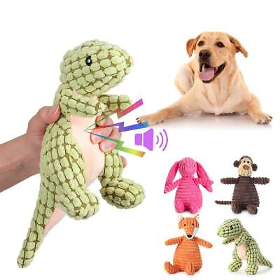 #ad Cute Pet Dog Chew Squeaker Squeaky Toy Soft Plush Play Sound Puppy Teeth Toys $8.99