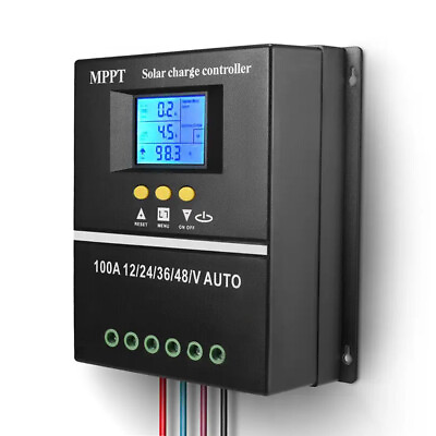 #ad 100A MPPT Solar Charge Controller 12V24V36V48V PV Battery Regulator Dual USB $43.28