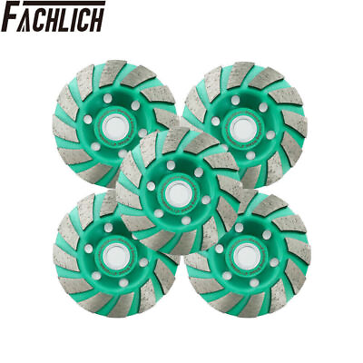 #ad 5pcs 100mm Diamond Sintered Grinding Wheel Disc Turbo for Concrete Marble Tile $52.80