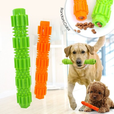#ad Rubber Dog Chew Toy For Aggressive Chewers Treat Dispensing Teeth Cleaning Toys $5.71