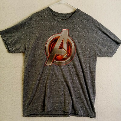 #ad Avengers quot;Aquot; T Shirt Large Short Sleeve Gray $10.00