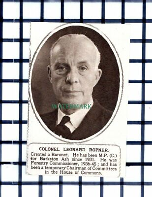 #ad C6397 Col Leonard Ropner 1952 Cutting GBP 6.80