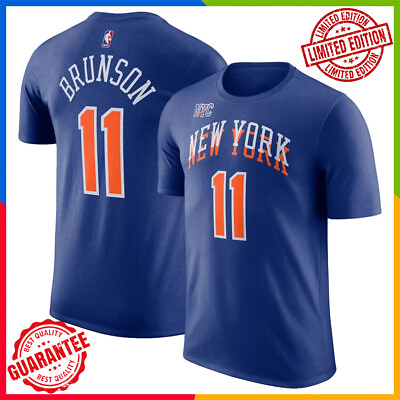 #ad 2023 24 City Edition New York Knicks J. Brunson #11 Name amp; Number T Shirt Gift $7.50