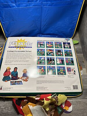 #ad 1994 Learning Curve Felt Kids Set With Take Along Tote Lots Of Felt Pieces $39.99