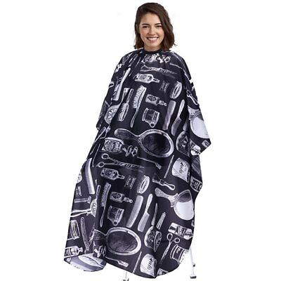 #ad Professional Hair Cutting Cape Salon Barber Cape with Adjustable Snap Hair S... $11.78