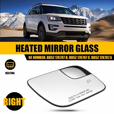 #ad Rear View Heated Mirror Glass Right Passenger Side For 2011 2019 Ford Explorer $18.99