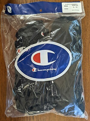 #ad CHAMPION PACK OF 6 PAIR OF MENS ANKLE SOCKS BLACK SIZE 6 12 NEW IN PACKAGE $13.59