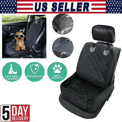 #ad 2 In 1 Dog Booster Car Seat Cover Waterproof Pet Carrier Protector Hammock Mat $12.99
