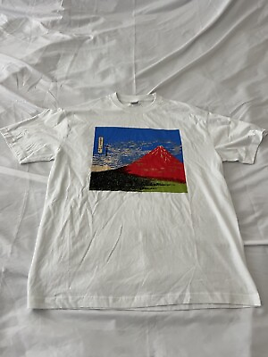 #ad Japan Shine Mount Fuji Hokusai Art Men#x27;s Xl White T Shirt 329 $18.83