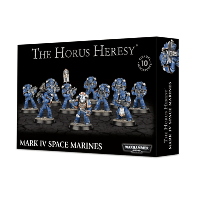 #ad Warhammer 30k Horus Heresy 40k Space Marine MK IV Tactical Squad 10 NOS $49.95